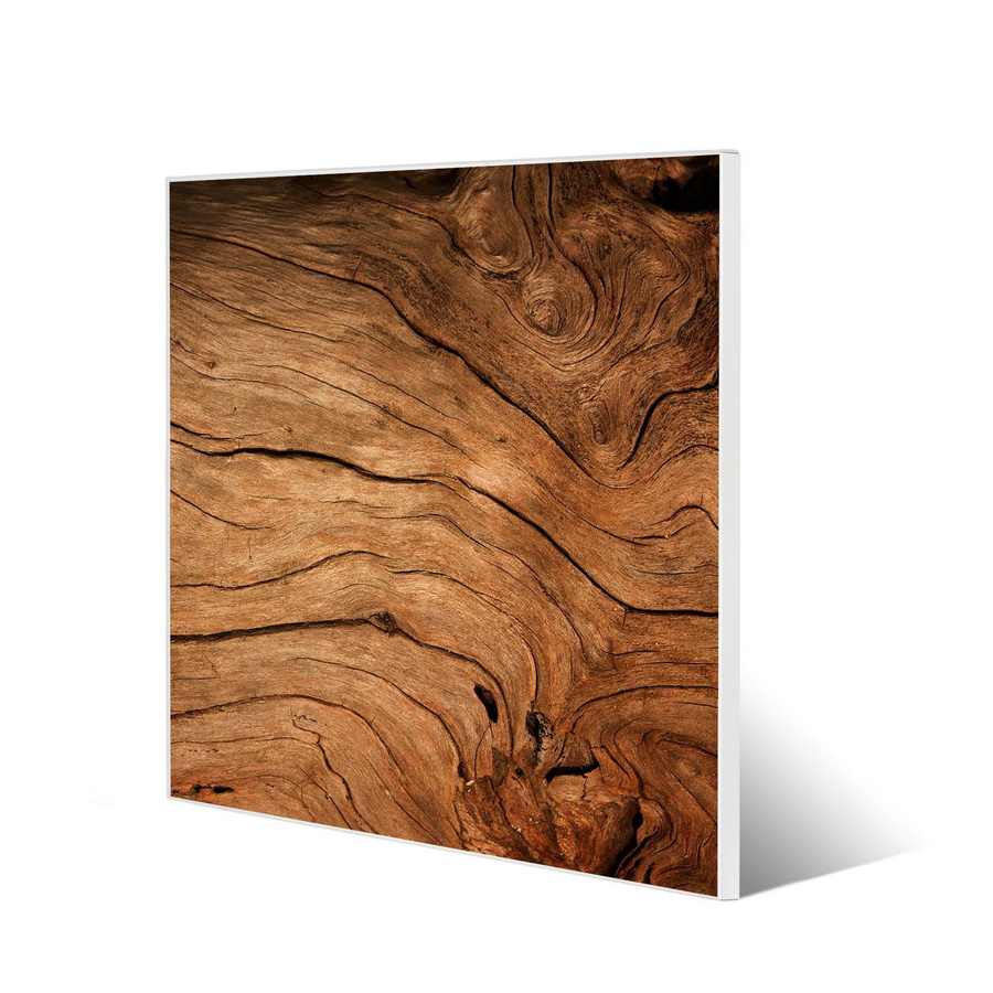 Banjado Stahl Magnettafel mit Trockenes Holz Motiv in Weiß, B/H: 50 x 50 cm - Bild 1