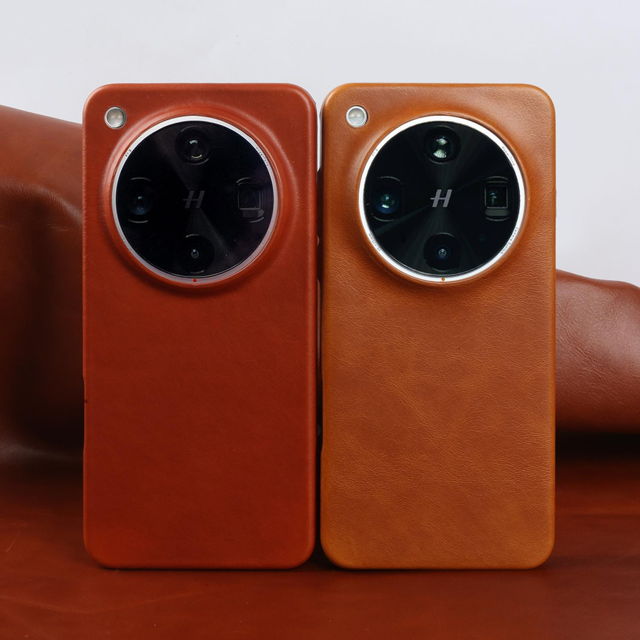 Echte Lederhülle mit Ölwachs-Finish für OPPO Find X9 Pro X8 Ultra X7 Ultra X6 X 8 Pro Reno9 Reno 9 Pro Plus in Braun - Bild 2