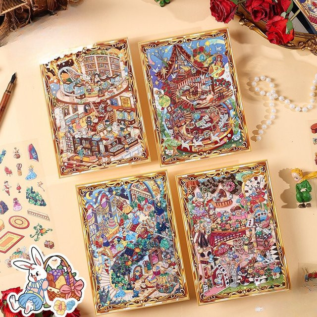TWBEB 3-teiliges 3D-Diorama-Aufkleber-Set in Multicolour für kreative DIY-Papierkunst und Märchen-Szenen - Bild 1