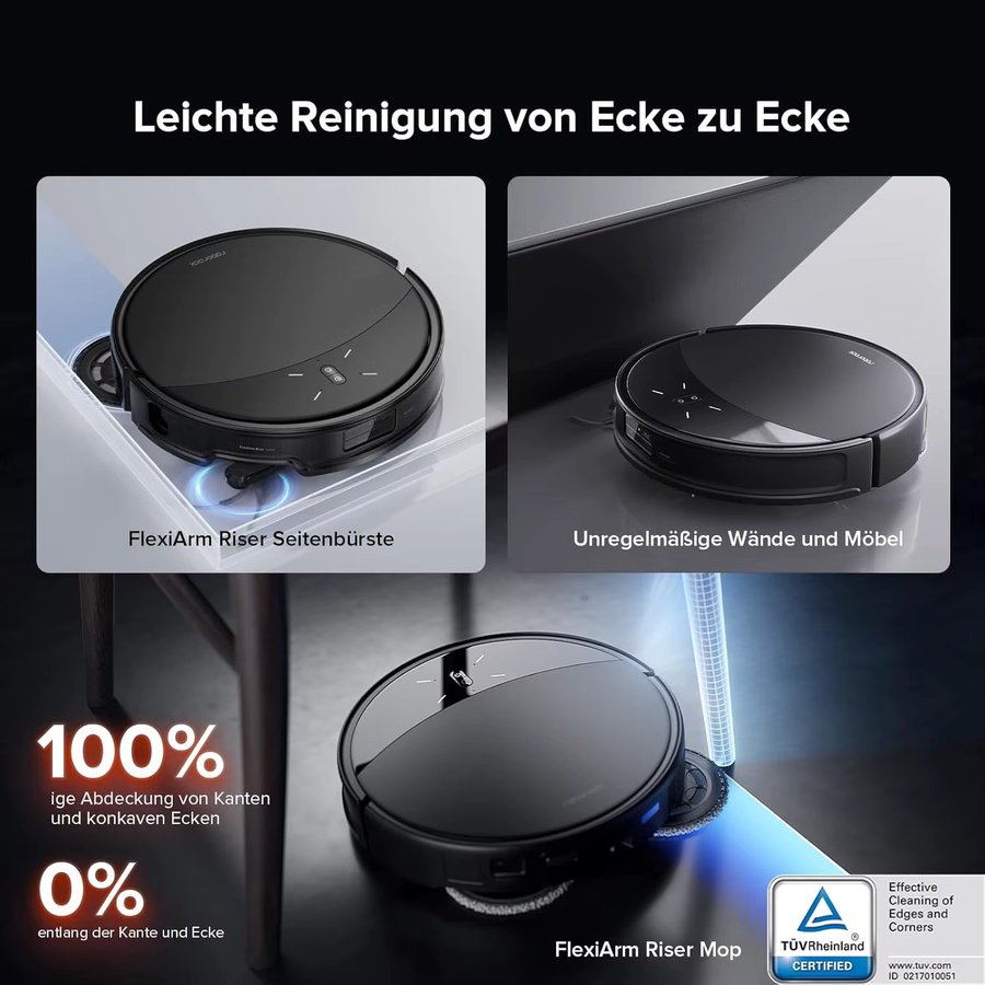 Roborock Saros 10R Saug-Wischroboter Schwarz mit Hebarem Wischmopp, Ultra-Slim Design 7,98 cm, StarSight System 2.0 und Zero-Tangle Technologie - Bild 6