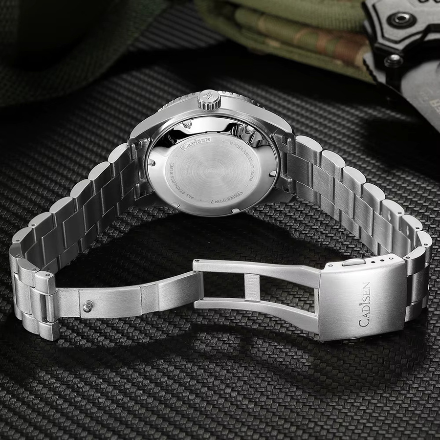 CADISEN Armbanduhr Automatik, Edelstahl, Blau, Saphirglas, Herren - Bild 2