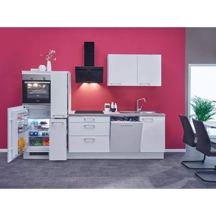 artego Küchenblock Eco links weiß Lack Hochglanz B/T: 280 x 60 cm - Bild 3