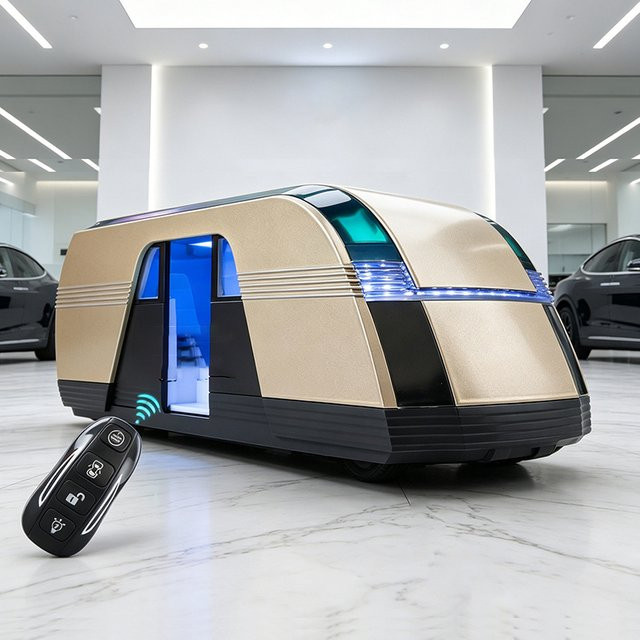 Muwanzhi Robovan VAN, Automodell, 1:24, mit Licht und Sound, Metall - Bild 1