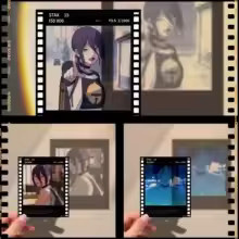 52TOYS Chainsaw Man Reze Arc Polaroid Style Film Clear Card, Holographic Shadow Light Card, Bunt / Mehrfarbig - Bild 2