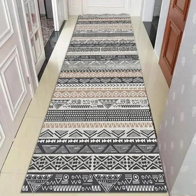 Moderner geometrischer Flur-Langteppich Super Six, waschbarer Nylon-Teppich für Flur, Wohnzimmer oder Küche, Mehrfarbig, Breite: 40 cm, Länge: 60 cm - Bild 1