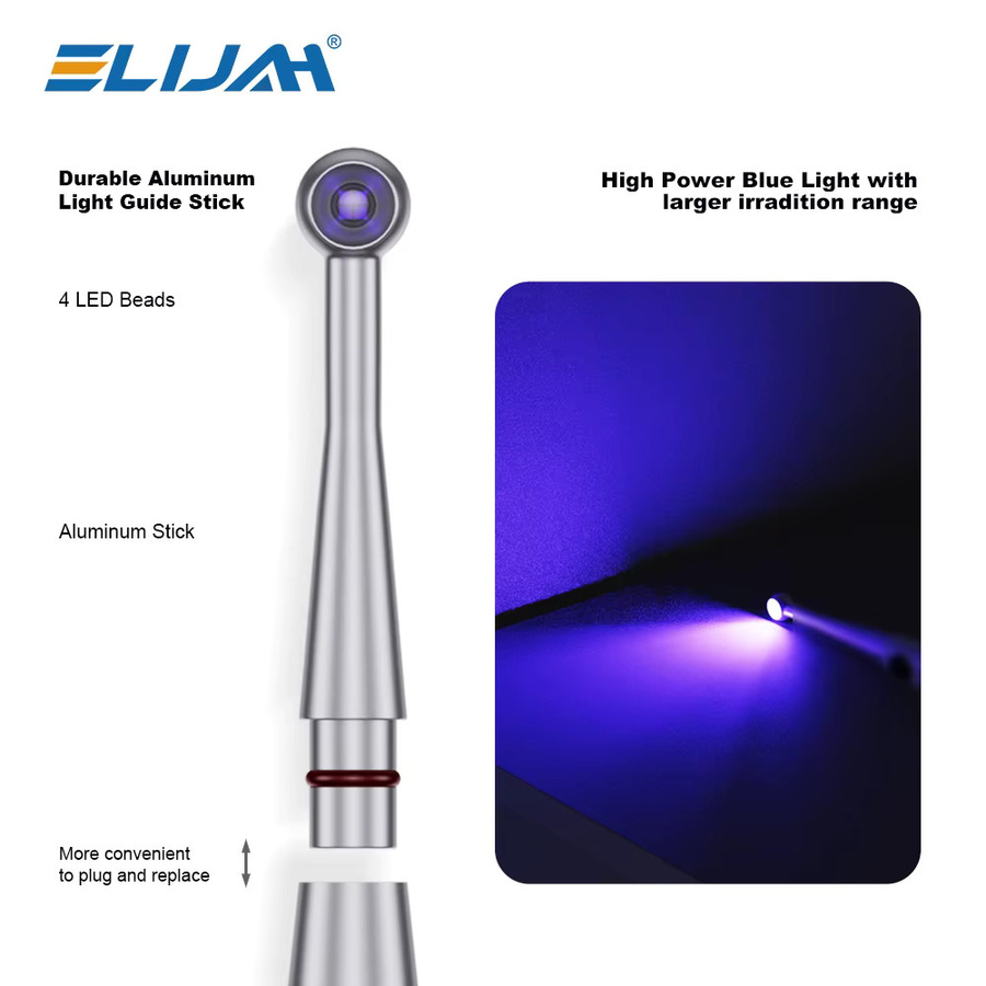 ELIJAH Dental Aushärtungslichtquelle mit 360 Grad rotierendem Licht und 800–2400 mW/cm2 für die Zahnmedizin - Bild 2