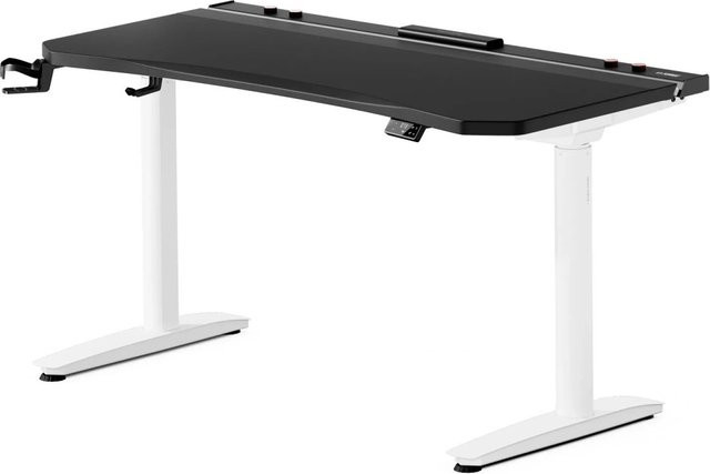 DIABLO CHAIRS X-Forge Elektrisch Verstellbarer Gaming-Schreibtisch Schwarz-Weiß B/T: 140 cm x 70 cm - Bild 1