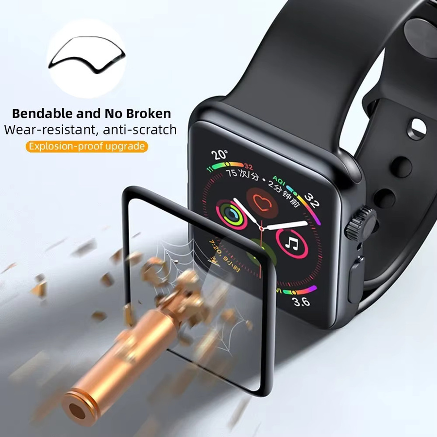 Apple Displayschutzfolie, Glasabdeckung, transparent, Apple Watch Zubehör - Bild 2