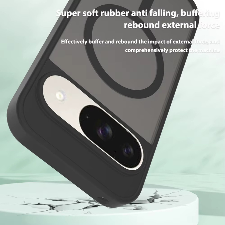Google Handyhülle für Pixel 10 und Pixel 9 Pro XL, mattiert, transparent oder schwarz, magnetisch und kabelloses Laden unterstützt - Bild 4