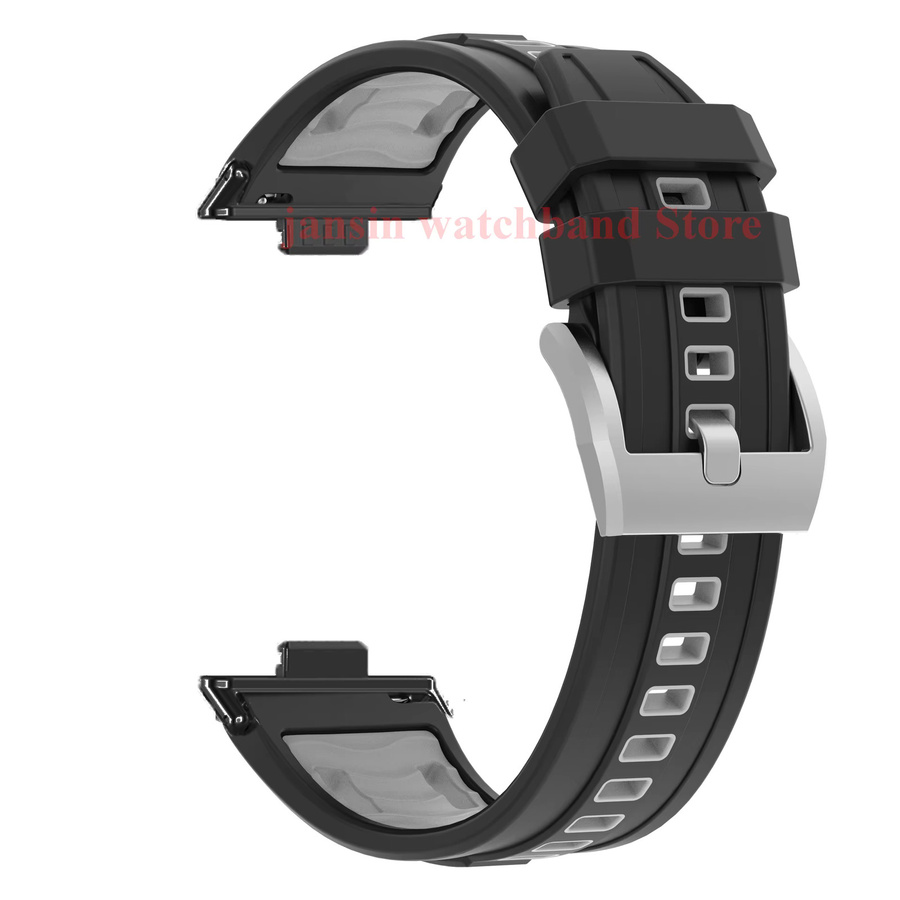 jansin Uhrenarmband Silikon, Schwarz, Unisex - Bild 3