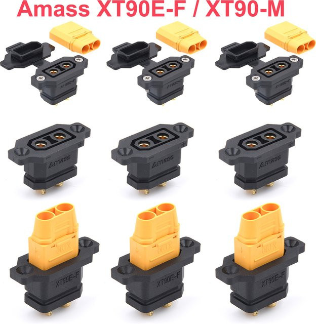 Amass XT90E-F Batterie Stecker XT90E Weiblicher Stecker Vergoldet als DIY Ersatzteil für Modellbau und Spielzeug - Bild 1
