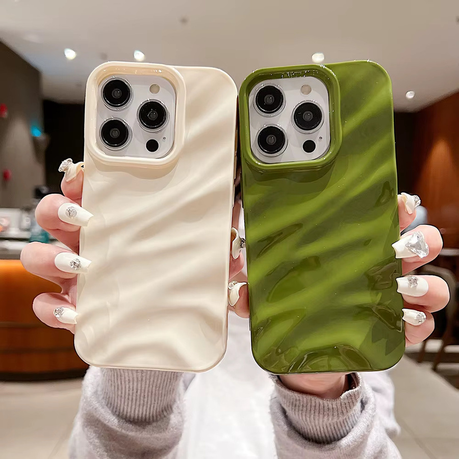 Fashion Ripple Silikon Handyhülle für iPhone in Silver, stoßfeste weiche Schutzhülle - Bild 2