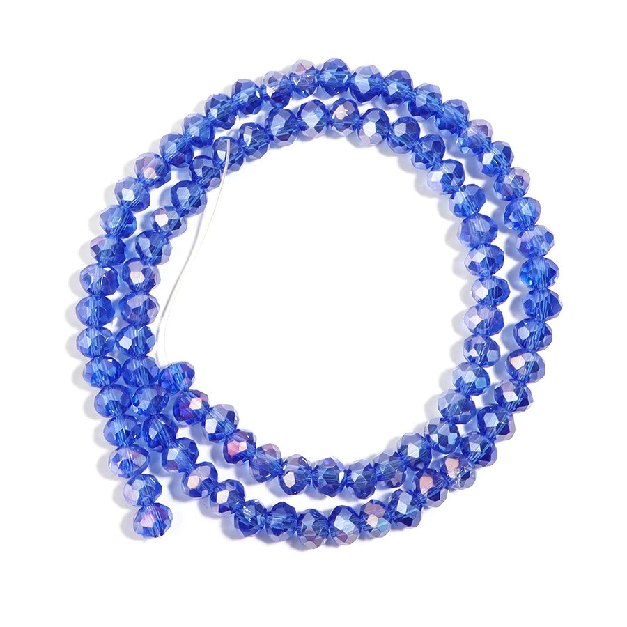 louleur Kristallperlen, blaues AB-Glas, Rondelle, Unisex - Bild 6