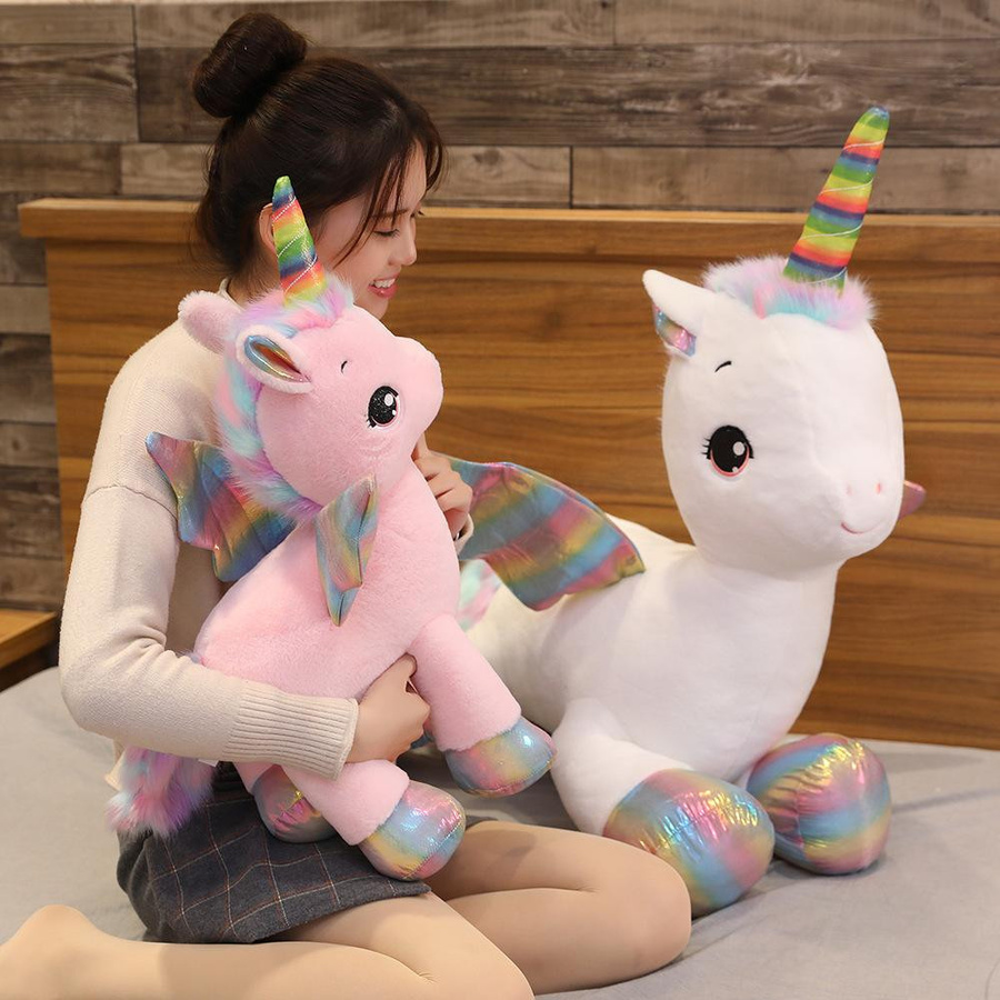 Pangcangshu Einhorn-Traum-Regenbogen-Plüschtier, rosa, ab 0 Jahren - Bild 1