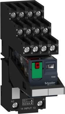 Schneider Electric Miniaturrelais RXM4AB2P7PVS in Schwarz, 30 Stück - Bild 1