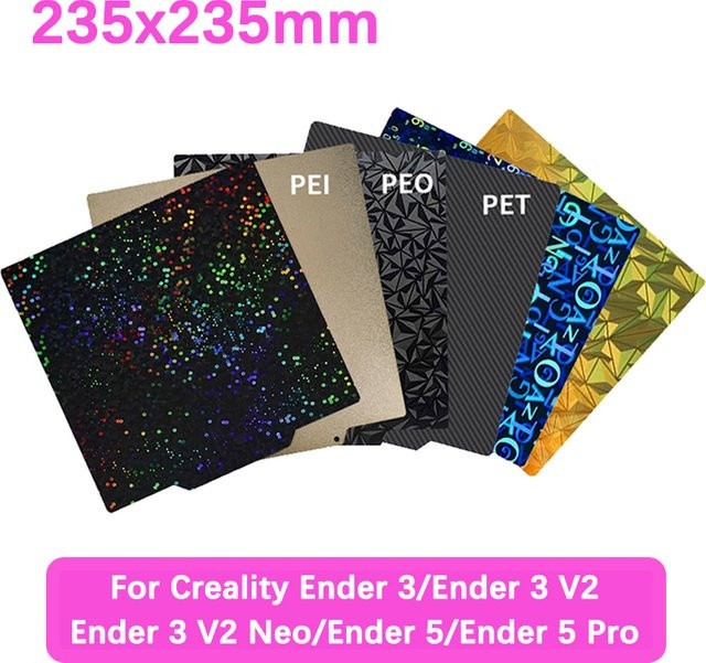 Creality Magnetisches Federstahlblech für Ender 3, Ender 3 V2, Neo, Ender 5 und Pro, B/B: 23,5 x 23,5 cm - Bild 1