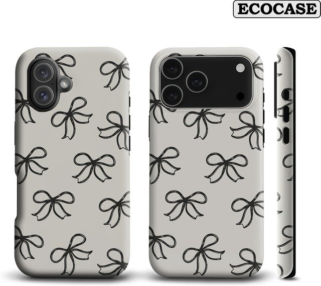 Sketchy Bow Motiv Handyhülle für iPhone 17 16 15 14 13 12 11 Pro Max Plus mit doppelschichtiger Rückseite - Bild 1
