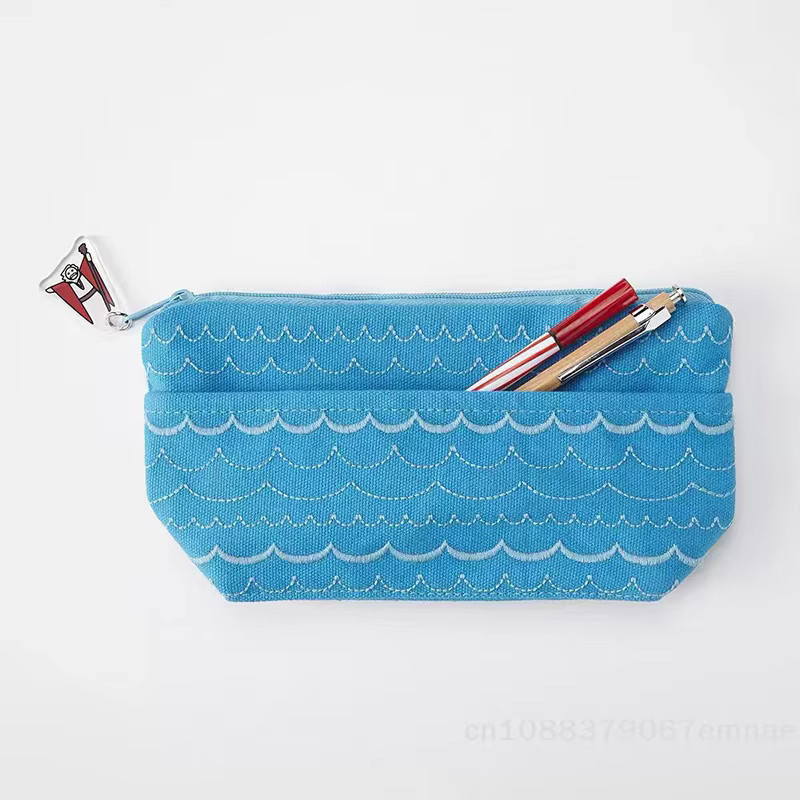 ZYAS Kosmetiktasche und Federmäppchen mit Cartoon-Ozean-Design in Blau - Bild 2