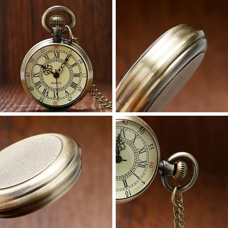 Taschenuhr Bronze, Messing, Quarz, Unisex - Bild 4