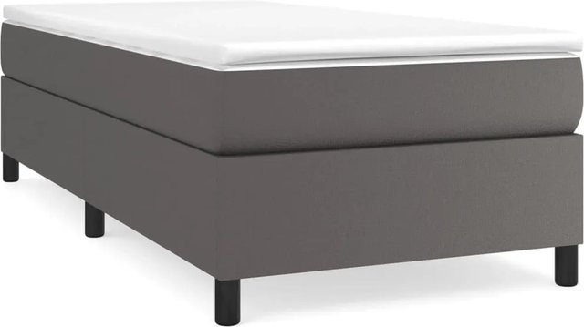 vidaXL Boxspringbett in Grau aus Kunstleder mit B/T/H: 80 x 200 x 35 cm - Bild 1
