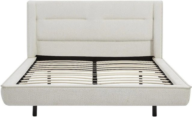 Vente-unique Bettrahmen Isyde in Beige aus Bouclé-Stoff, B/T/H: 162 x 140 x 190 cm - Bild 1