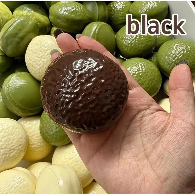 Schokoladenkuchen Squishy Stressball Fidget Spielzeug, schwarz - Bild 1