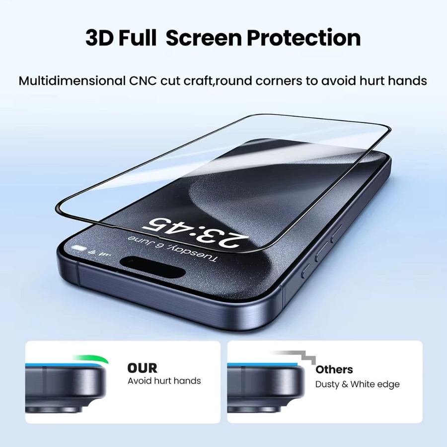 Anti-Spionage Vollschutz Glasfolie für Xiaomi Poco X8 Pro und Poco X8 Pro Max, gehärtetes Glas, transparent - Bild 3