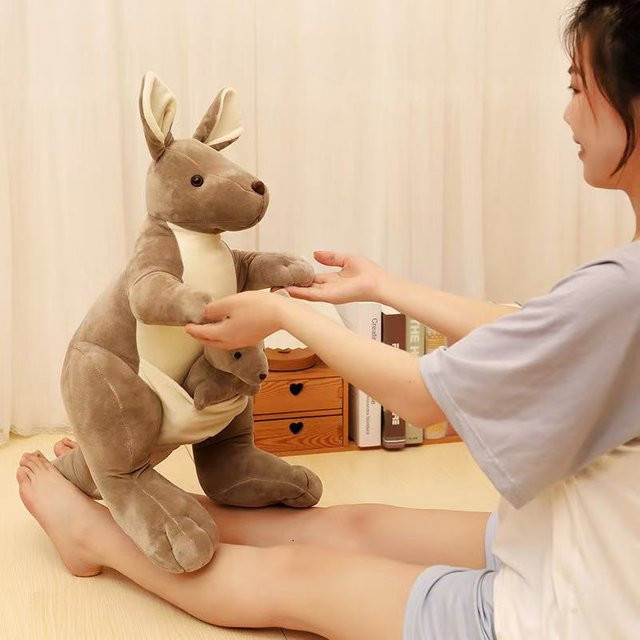 Benchuang Toy Mutter und Kind Känguru Puppe, Plüsch, Braun - Bild 1