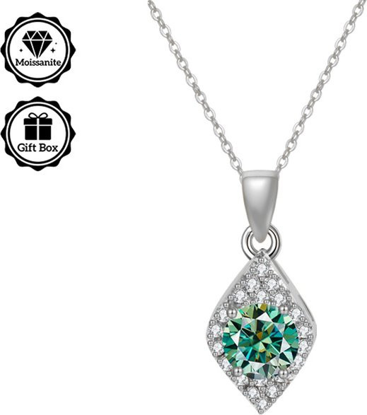 LAMVOICE Halskette, 0,5 Karat Moissanit, Damen - Bild 1