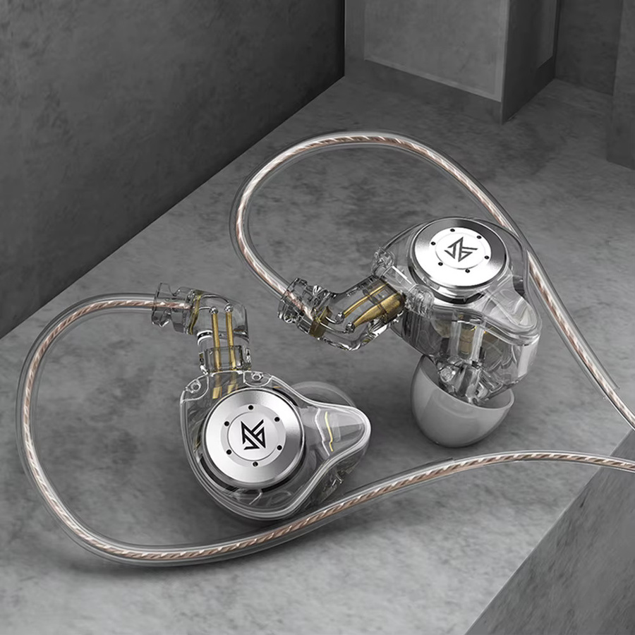 KZ EDX Pro In-Ear Kopfhörer mit Mikrofon, Transparent, Wired Stereo Headset mit Bass und Noise Cancelling - Bild 2