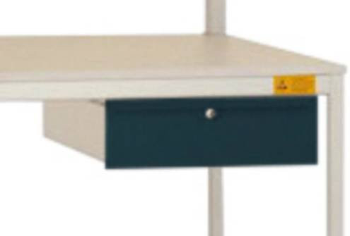 Manuflex LD4123.7016 ESD-Einzelschubfach in Anthrazit RAL 7016 mit Schloss, B/T/H: 42,5 x 55,0 x 13,5 cm - Bild 1