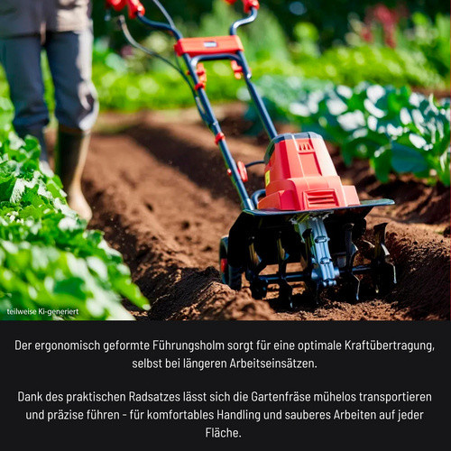 Güde Elektro-Gartenfräse GEGF 1540.1 in Rot/Schwarz - Bild 2