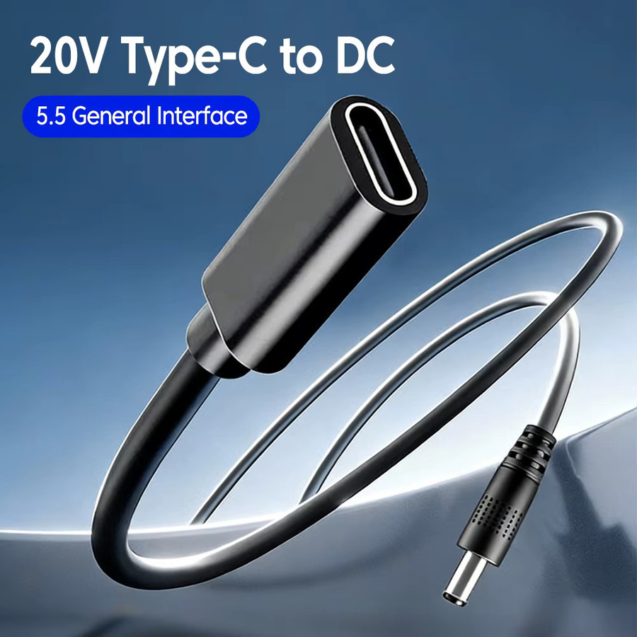 Olaf USB-C auf DC Adapter 20W Schnellladekabel Schwarz für WLAN-Router und Verstärker - Bild 2
