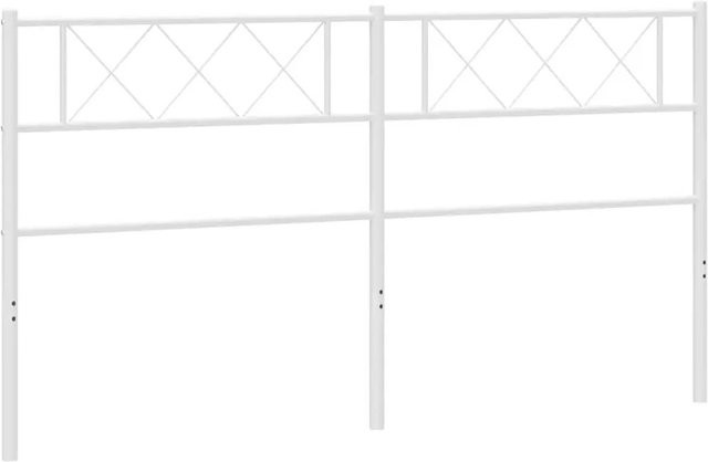 vidaXL Ersatz-Kopfteil aus Metall in Weiß mit geometrischem Design, Breite: 198 cm, Höhe: 90 cm - Bild 1