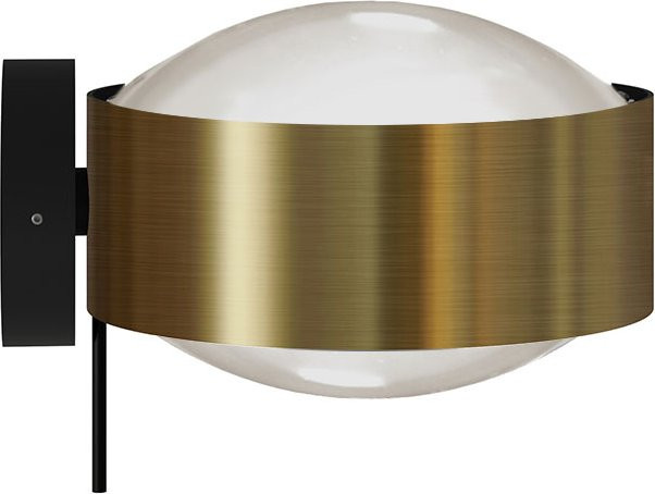 Top Light Puk! 160 Wall Avantgarde LED-Wandleuchte in Messing gebürstet und Schwarz matt mit warmweißem Licht (2700K) - Bild 1