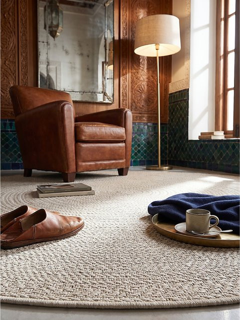 CORDEV Kadima Flachgewebe-Teppich aus Polypropylen in Beige, B/T/H: 80 x 80 x 1 cm - Bild 1
