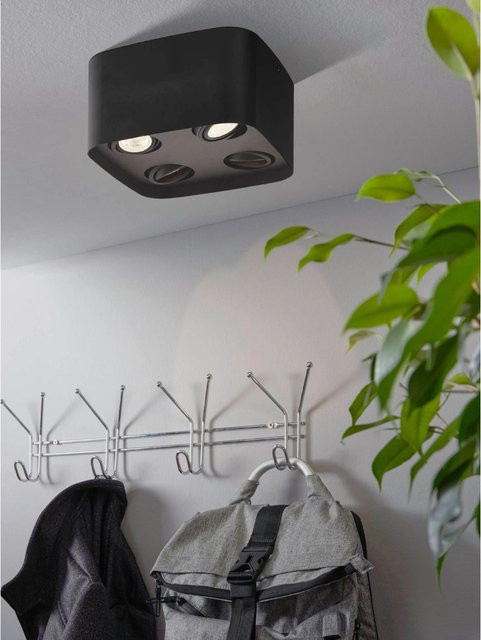 Eglo Deckenleuchte Caminales-Z 4-flammig in Schwarz aus Metall mit LED und GU10 Fassung - Bild 1