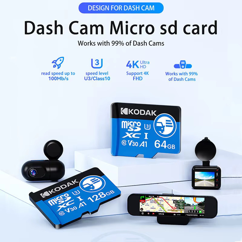 Kodak High Endurance Micro SD-Karte für Dashcams mit 128 GB Speicherplatz und bis zu 100 MB/s für 4K- und Loop-Aufnahmen - Bild 1