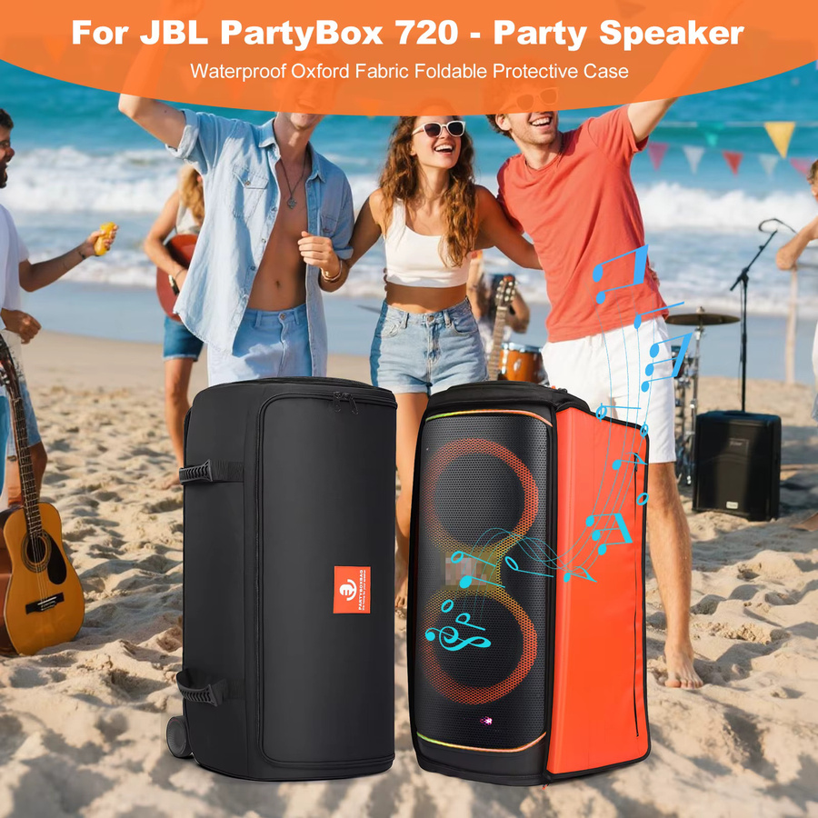 Tragbare Staubschutzhülle und Aufbewahrungstasche für JBL PartyBox 720 in Schwarz - Bild 4
