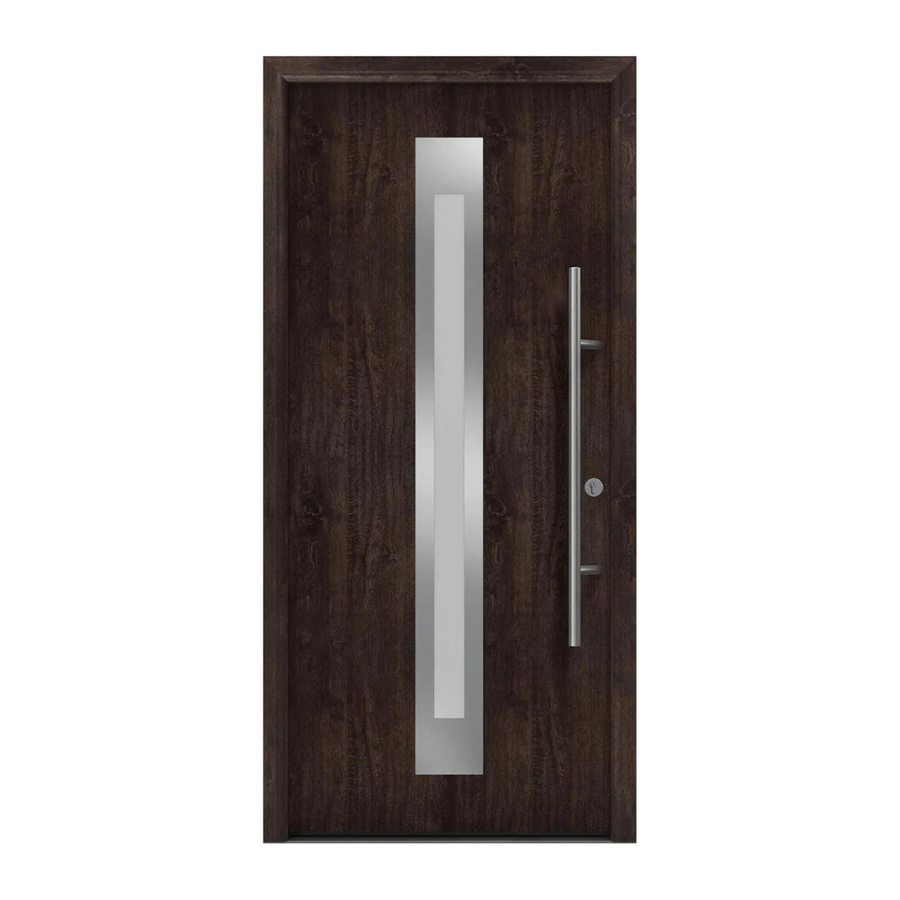 EcoStar Haustür Isopro Secur IPS 770S Eiche Dunkel mit Glaseinsatz, B: 110 cm, H: 210 cm, DIN Rechts, RC2 - Bild 2