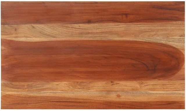 vidaXL Tischplatte aus Massivholz Akazie, lasiert, Braun, B: 100 cm, T: 60 cm, H: 1,5 cm bis 1,6 cm - Bild 1