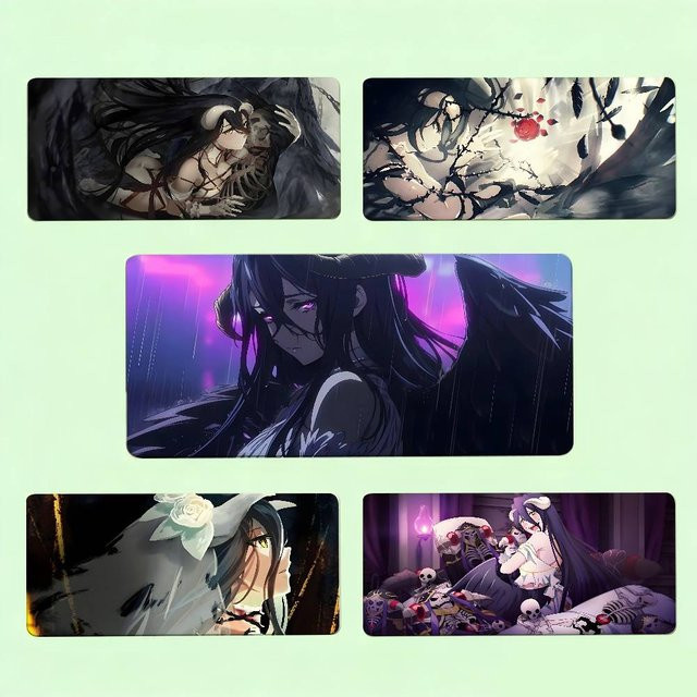 Anime Albedo Mauspad Multicolour Schreibtischunterlage für Laptop und Tastatur - Bild 1