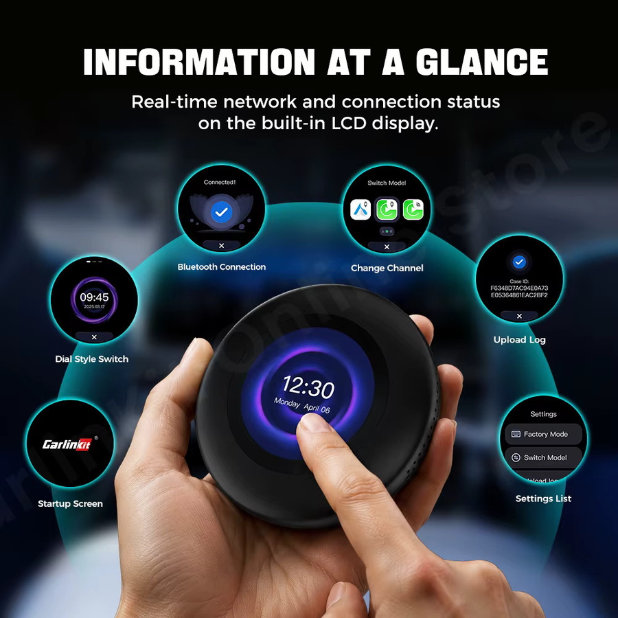 CarlinKit Ultra3 2-in-1 TV-Box Android 15 SM6350 Kabelloser CarPlay und Android Auto Adapter in Schwarz mit Netflix, YouTube, Hulu, IPTV, Bluetooth und Wi-Fi - Bild 5