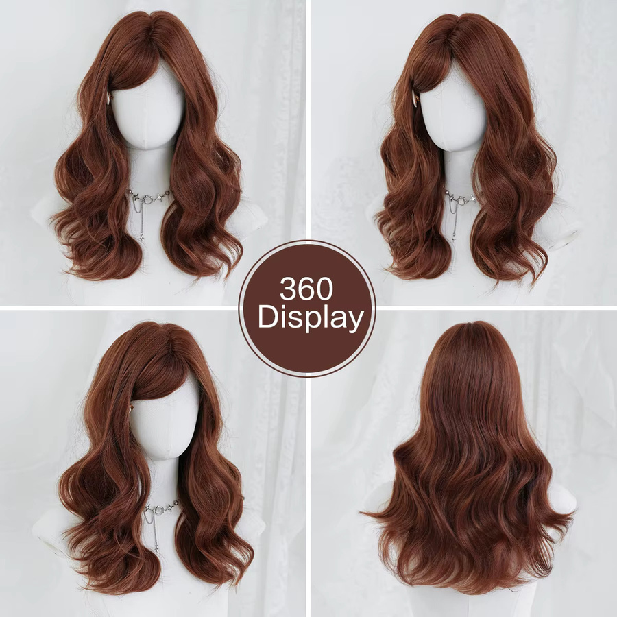 7JHH WIGS Perücke, schulterlang, kupferfarben, synthetisch, Damen - Bild 3