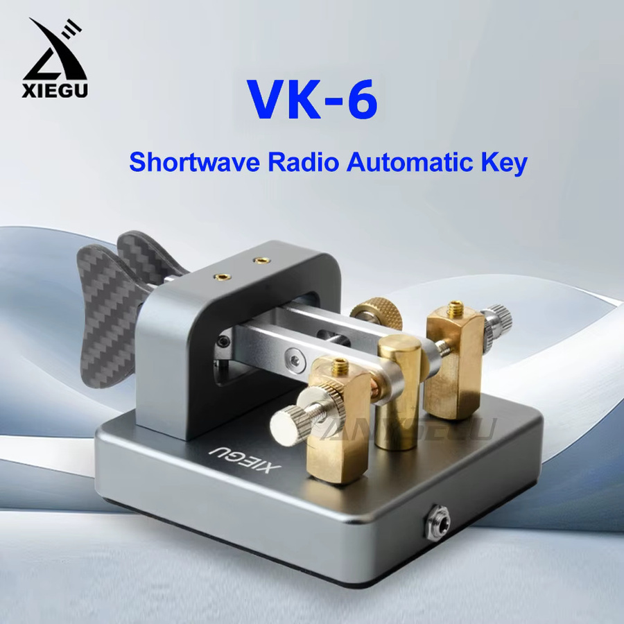 XIEGU VK-6 Mini-Kurzwellenradio aus Aluminiumlegierung in Grau mit automatischem CW-Elektroschlüssel und 3,5-mm-Schnittstelle - Bild 2