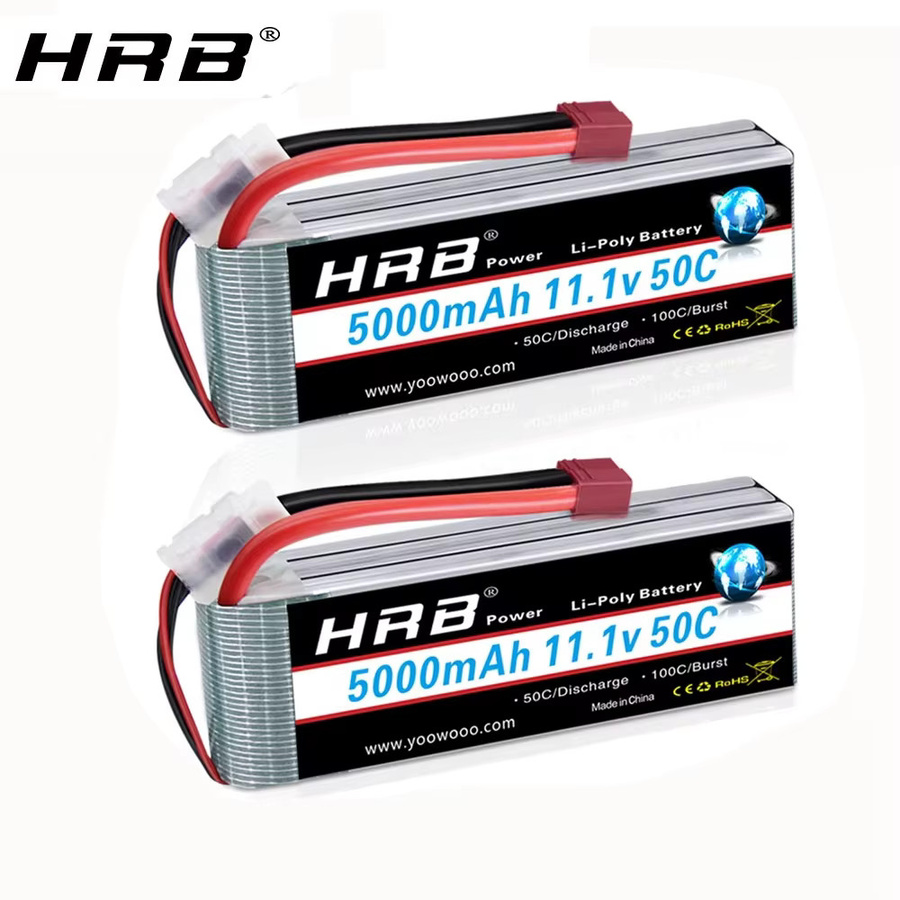 HRB LiPo Akku 11,1 V 3S 5000 mAh 50C mit XT60 und EC5 Anschlüssen für RC FPV Drohnen und Flugzeuge - Bild 3