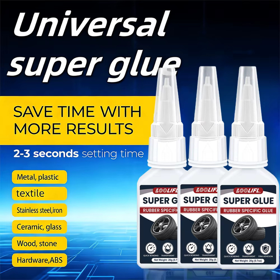 LOOLIFL SuperGlue Sekundenkleber transparent für Kunststoff, Metall, Holz, Glas und Gummi - Bild 2