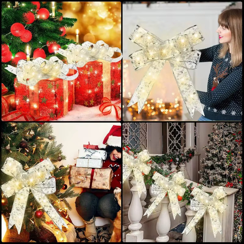 Weihnachtsband-Lichterkette Frohe Weihnachten Dekoration für dein Zuhause - Bild 4