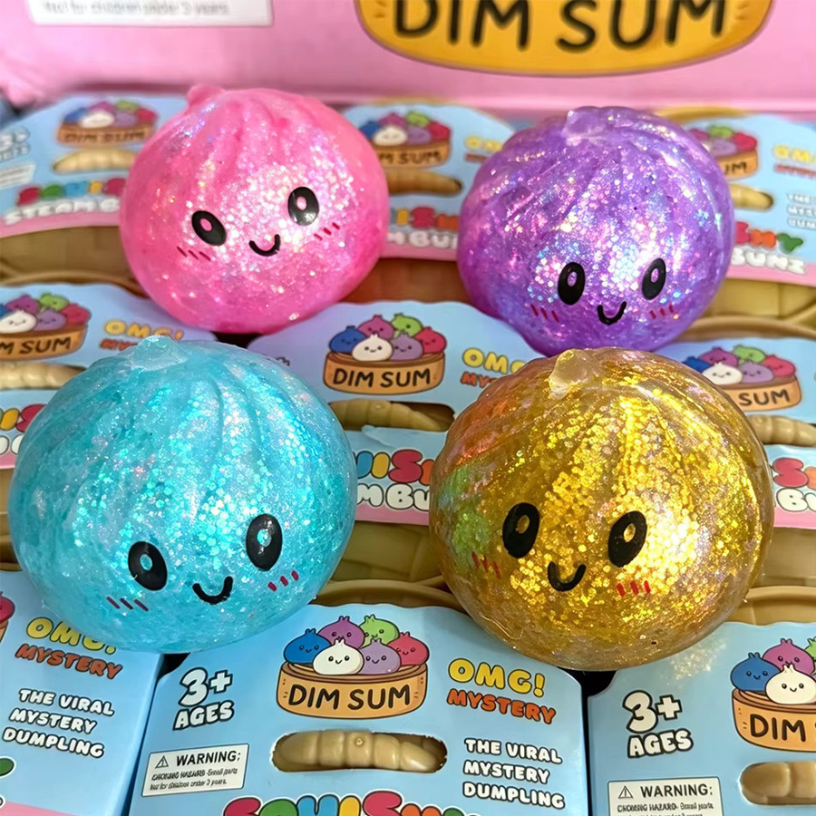 Bandai Glitzer-Dumplings, Glitzer-Dumpling-Squishies, 1-24 Stück, sensorisches Quetschspielzeug zur Stresslinderung - Bild 2
