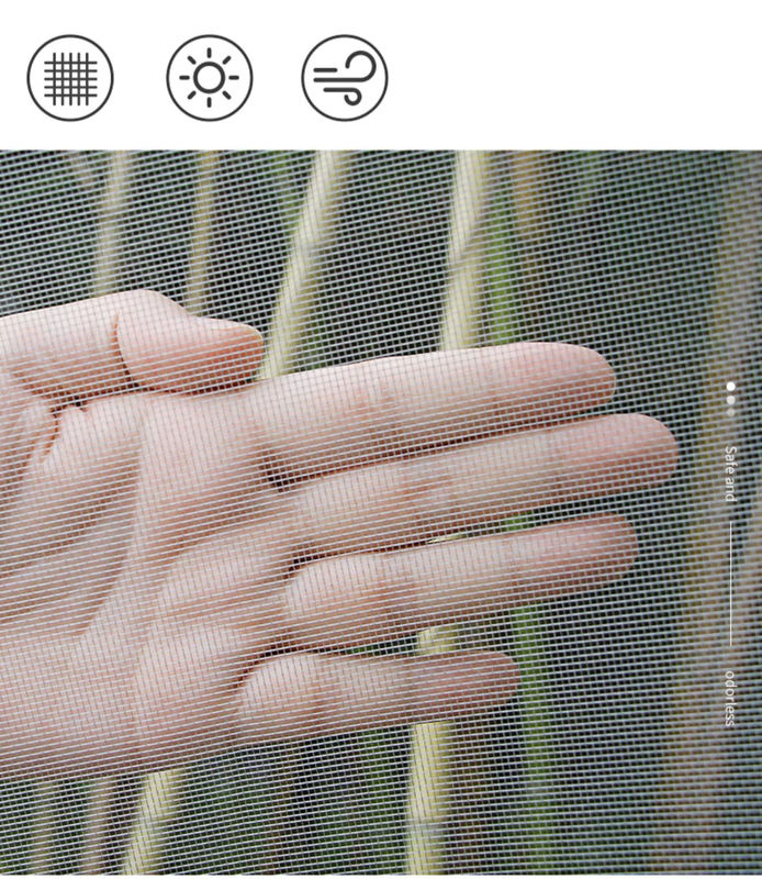 CHARM HOME Anti-Mücken-Fenster mit Reißverschluss, selbstklebendes und transparentes Fensternetz in Weiß - Bild 3